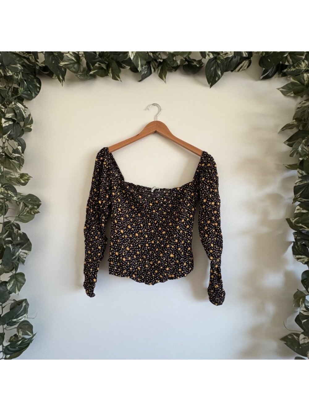 Reformation Valencia Long Sleeve Floral Sweetheart Neck Blouse Multi Size 6